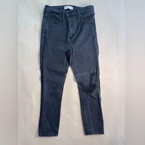 Abercrombie & Fitch Distressed Black Skinny Jeans